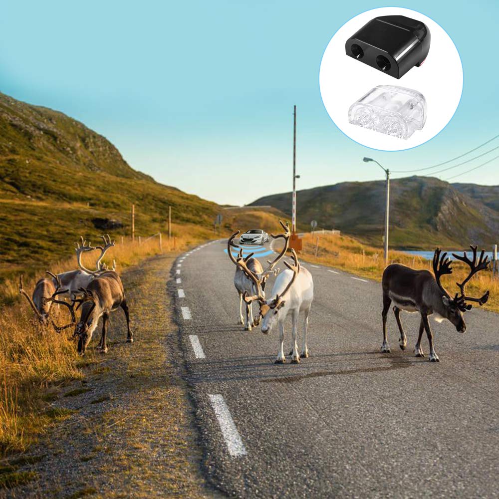 FineGood 6 pièces sifflets de cerf pour voiture, sifflet d'avertissement d'animaux de voiture avec bande de cerf d'alarme corne de sifflet d'alerte animale