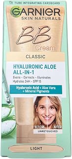 Garnier Hyaluronic Aloe All-in-1 BB Light Cream 50ml: Hydrating SPF15 Coverage for Natural Glow
