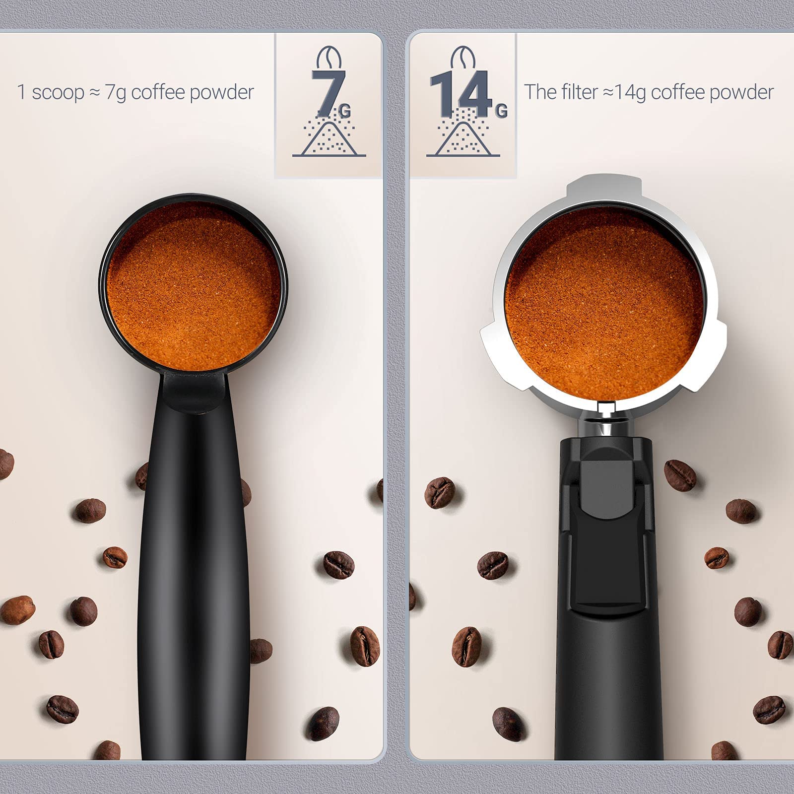 Coffee Machine, FIMEI 20 Bar Coffee Maker with Milk Frother Wand for