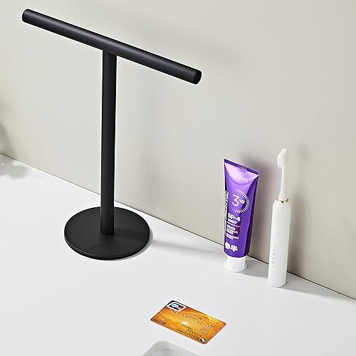 Vista 27 de Toallero de mano de baño, soporte para toallero en forma de T, acero inoxidable SUS304, acabado cepillado, barra de torre para baño, cocina, tocador