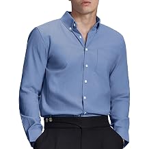 Susclude Mens Oxford Shirts Long Sleeve Dress Shirts for Men Button Down Shirt Cotton Wrinkle Free Shirts with Pocket