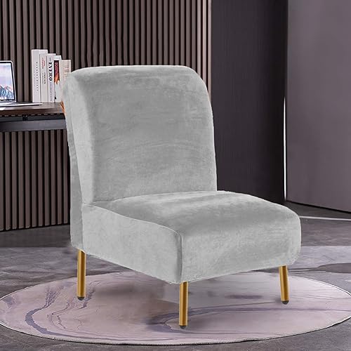 Miniatura 7 de Funda para silla decorativa sin brazos, funda elástica de elastano para muebles, funda extraíble y lavable para silla sin brazos para el hogar y