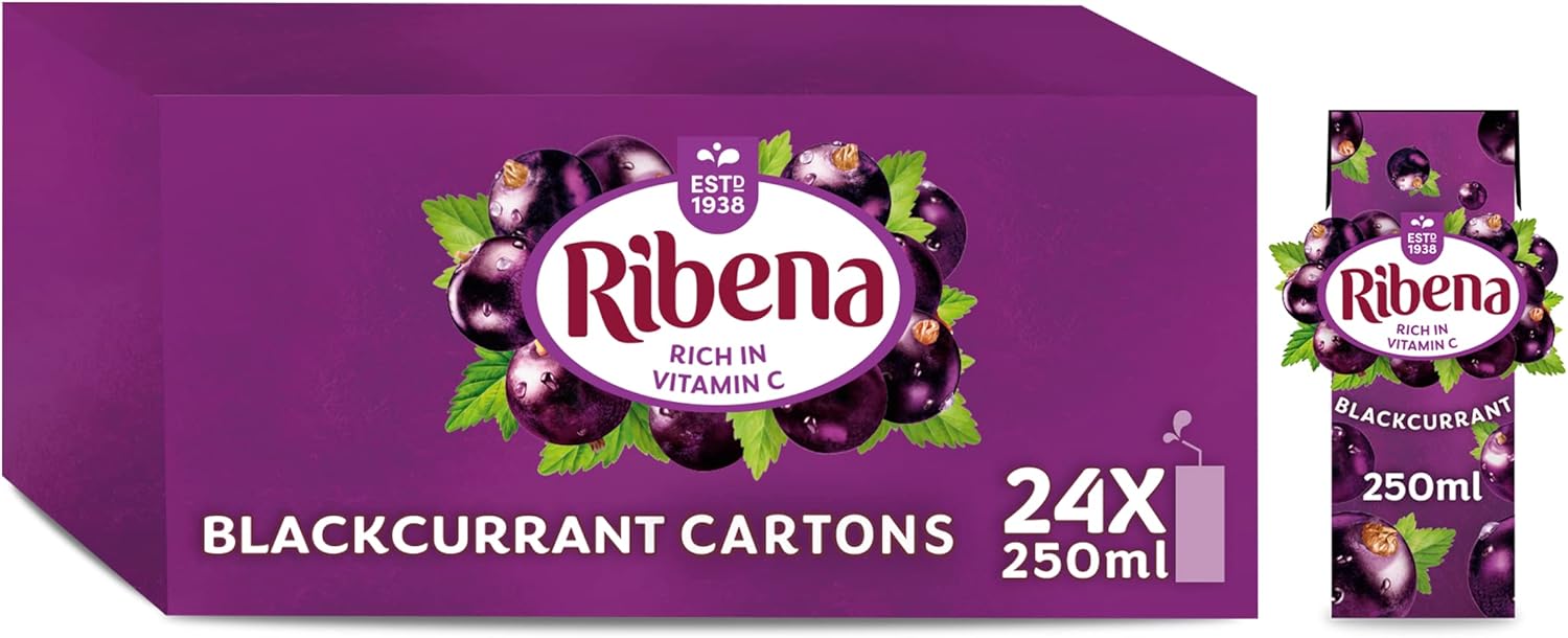 Ribena Original Blackcurrant Flavour Natural Fruit Juice 250ml Pack