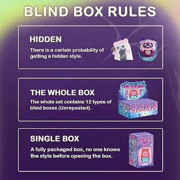 BEEMAI Ghost Bear House Series 3PCs (Set of 3 No Repeat) Random Design Cute Figures Desktop Ornament Collectible Toys Birthday Gifts