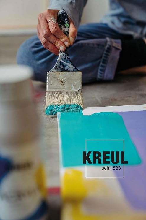 KREUL 17017 - Triton Acrylic Liquid Weiß 750 ml Hochwertige Künstler-Acrylfarbe in Studienqualität mit leicht fließendem Charakter tiefmatt auftrocknend