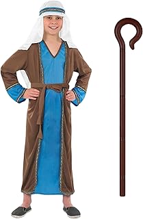 fun shack St Joseph Costume for Kids with Cane, Saint Joseph Costume Kids, Boys