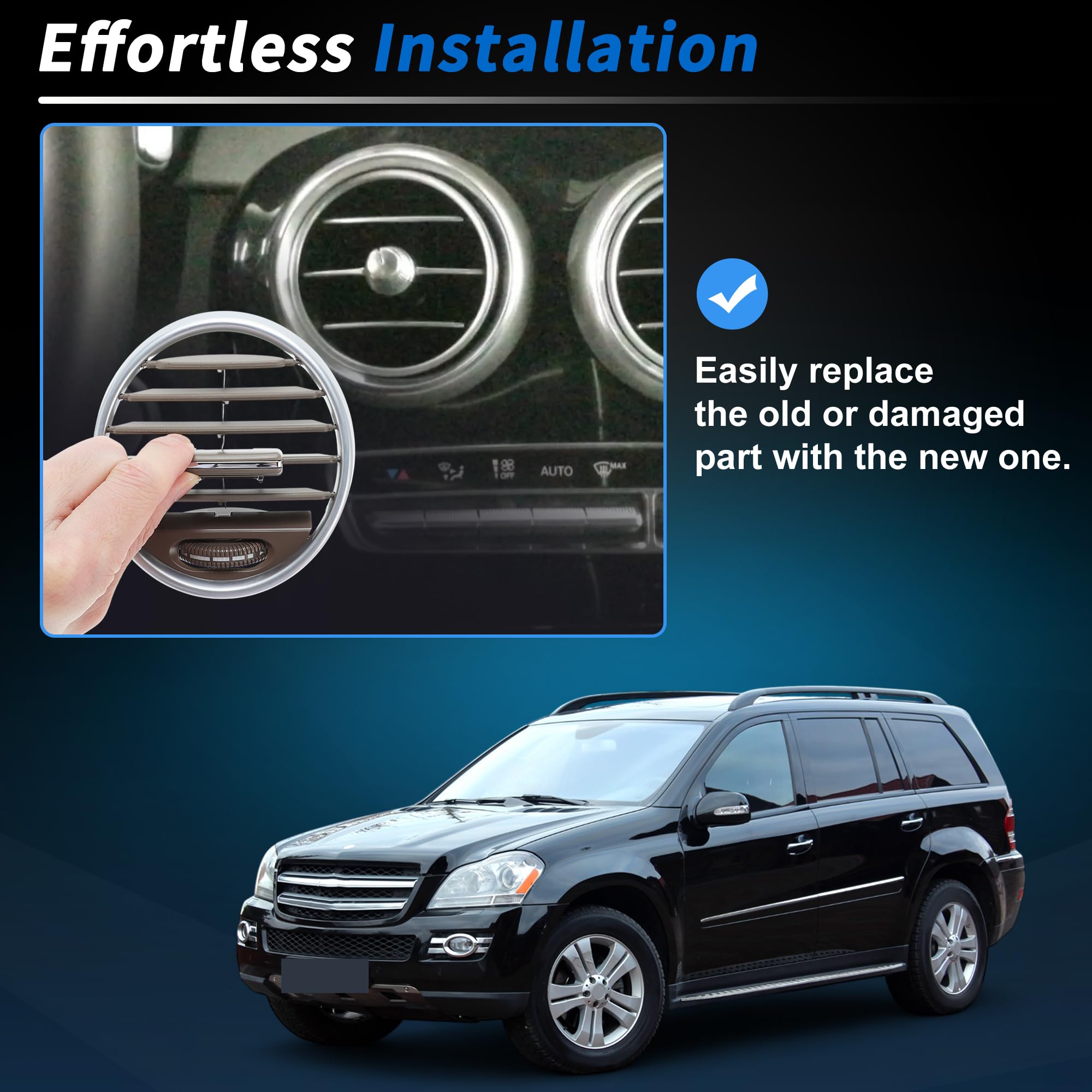 Grille De Ventilation A/C Pour Mercedes Benz X164 GL 350 450 550 W164 ML 300 350 500 63 2005-2012 Couvercle De Ventilation No.A1648301954/1648301954 LH/RH