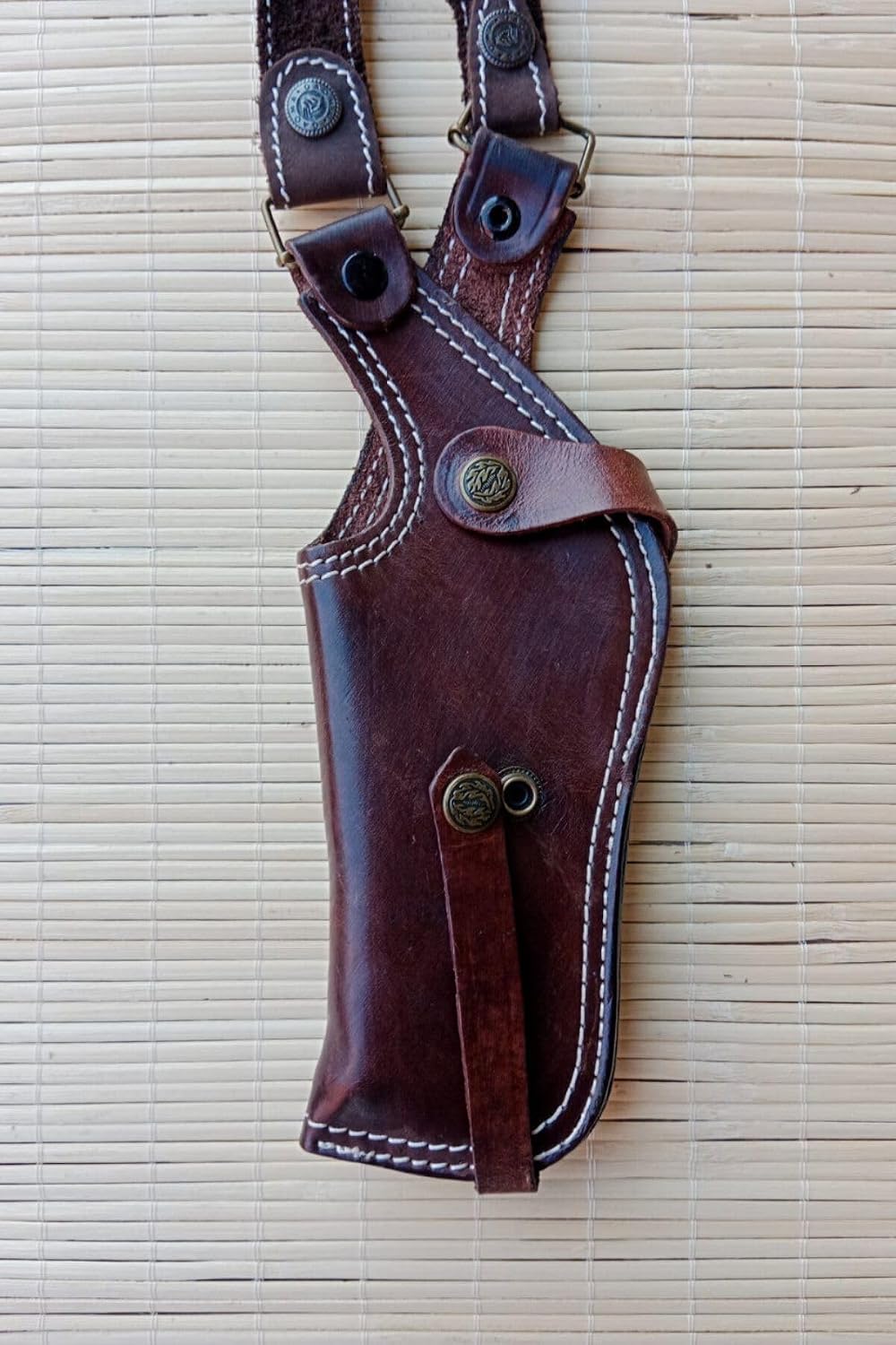 Shoulder Holster for SAR 9 Right Hand Genuine Leather Custom Made Airsoft Gun Holster Dark Brown Color - Dark Brown