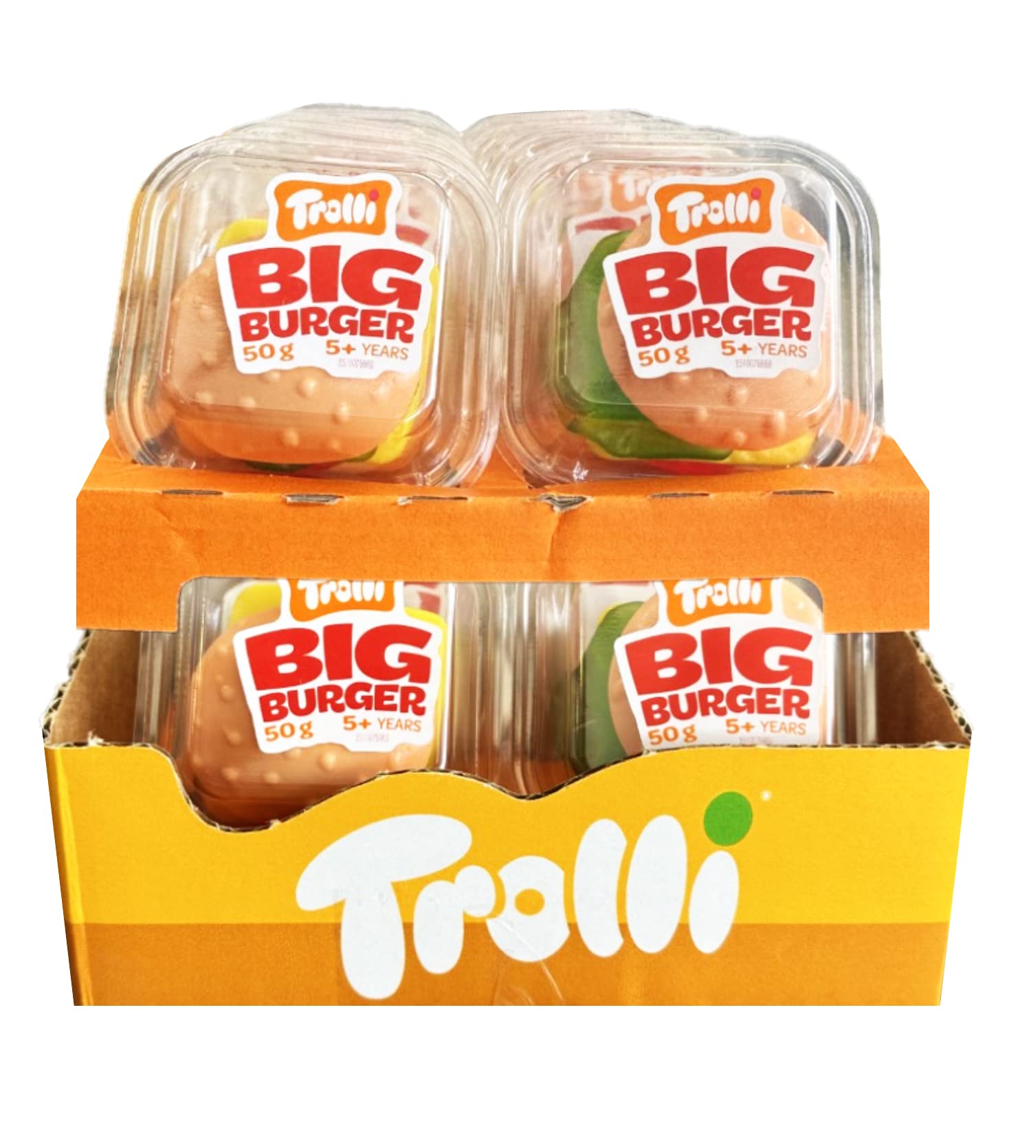 Trolli Mega Hamburguesa Caramelo 50gm x 24