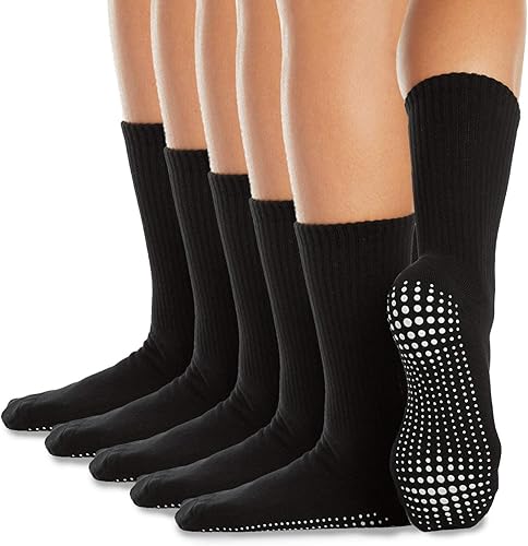 LA ACTIVE Calcetines antideslizantes para yoga - Calcetines atléticos de pilates de ballet para hombres y mujeres