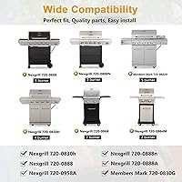 Vista 20 de Criditpid Grill Replacement Parts for Nexgrill 720-0925S, 720-0864, 720-0864M Models. Grill Heat Plates, Burner Tubes and Grill Ignitors for BBQ PRO