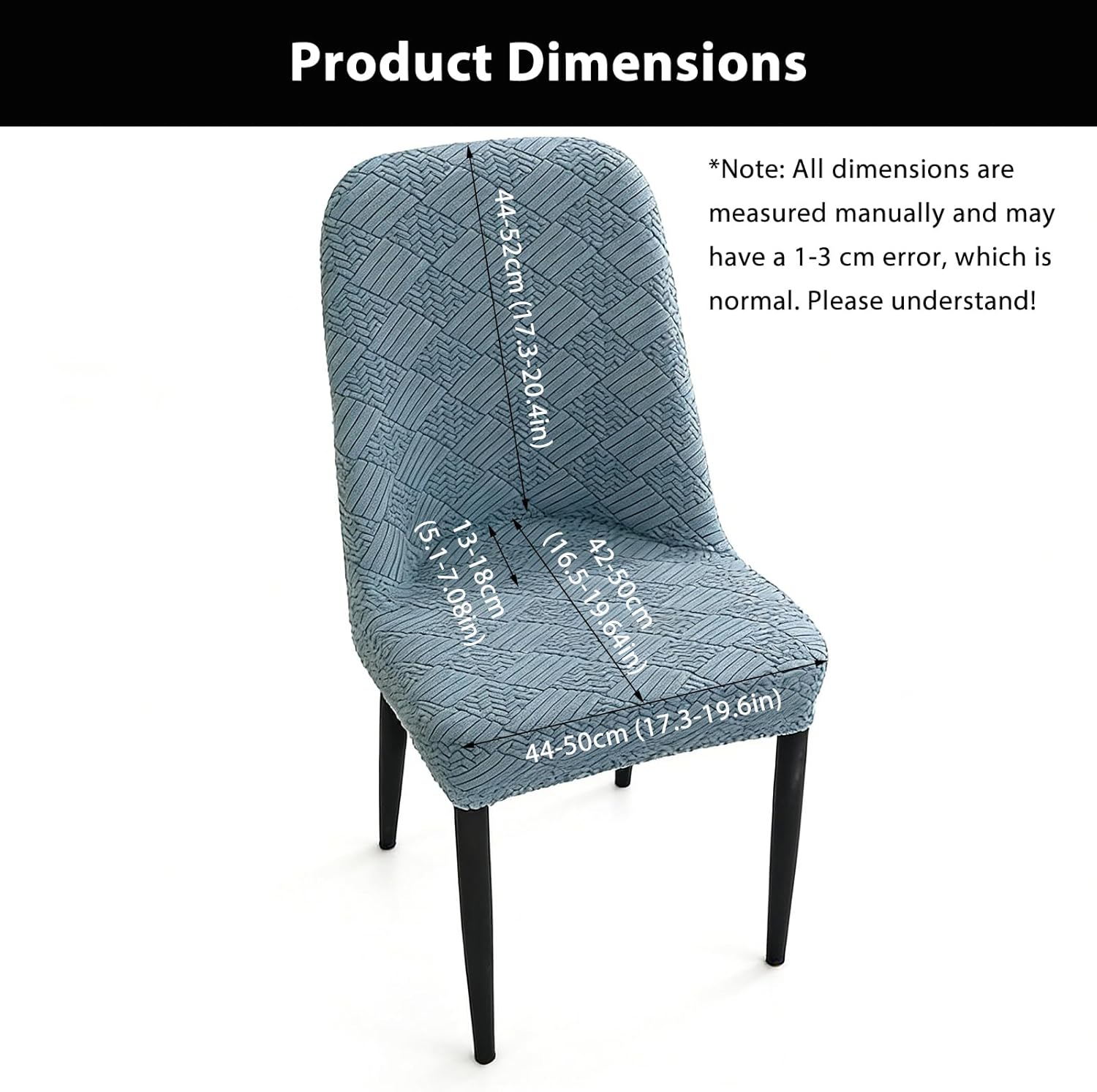 Curved Back Dining Chair Cover Set 2/4/6, Stretch Nonslip Dining Chair Slipcover with Elastic Bottom, Soft Washable for Home, Wedding, Party Decoration,Dark Gray,4pcs