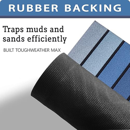 Miniatura 5 de Bulijojo Tapete azul Nave para puerta de entrada, grande de 17 x 30 pulgadas, tapete de entrada para puerta delantera, tapete de bienvenida