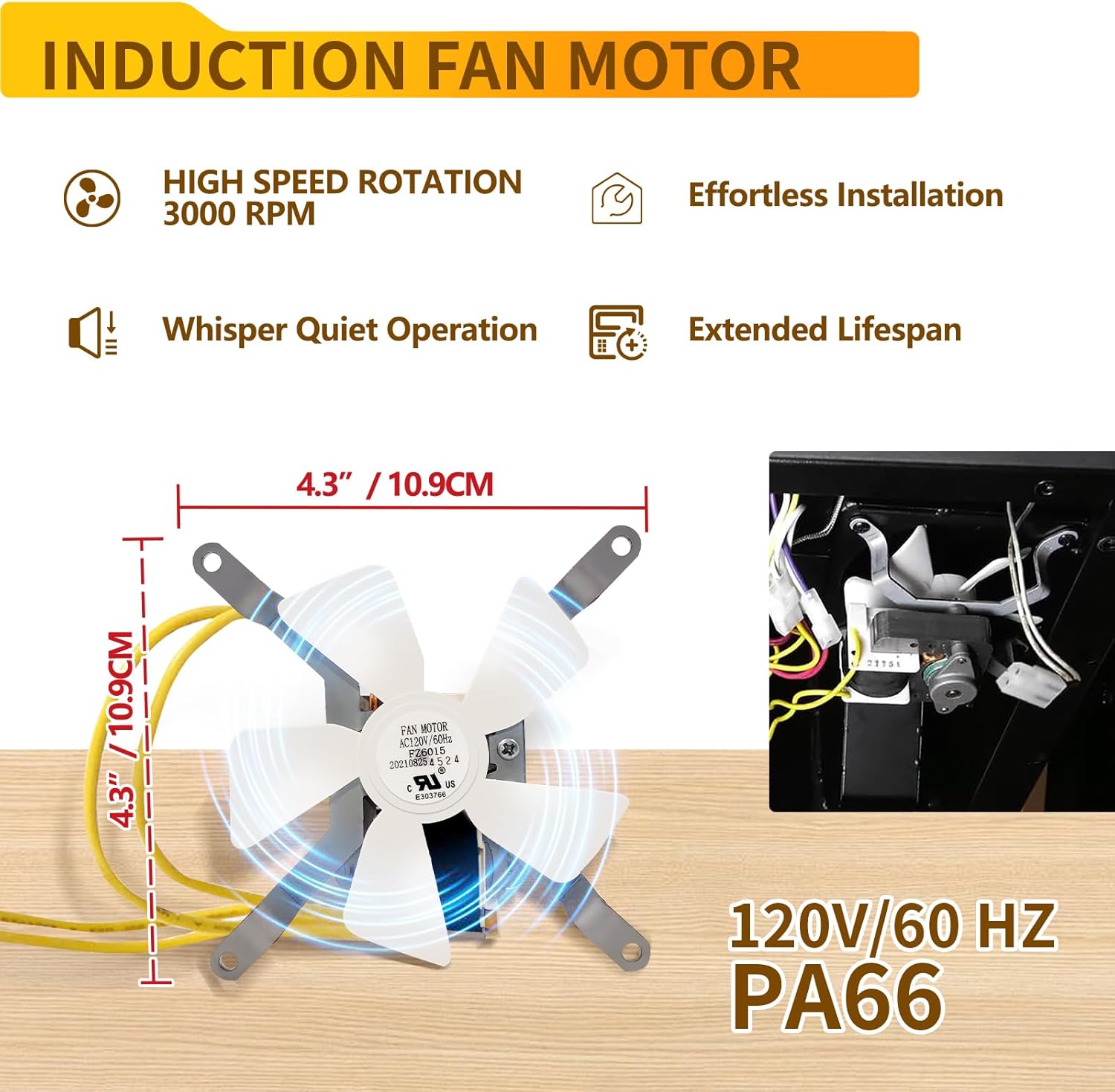 Pellet Grill Upgrade 5-Piece Kit-2.0 RPM Auger Motor, Induction Fan, Fire Burn Pot, Hot Rod Ignitor for Traeger, Pit Boss, Camp Chef Wood Pellet Grill Parts Replacement