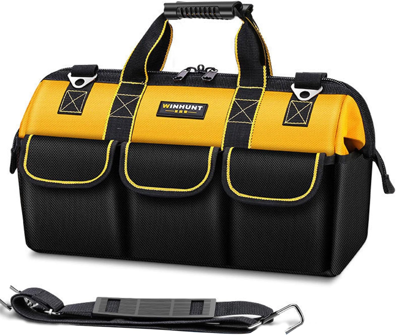 Beauenty Professional Tool Storage Bag, Large Size Oxford Cloth Tool Storage Bags With Detachable Shoulder Strap, Waterproof, Wear-resistant Tools Accessory Bag (22 * 29 * 44cm)