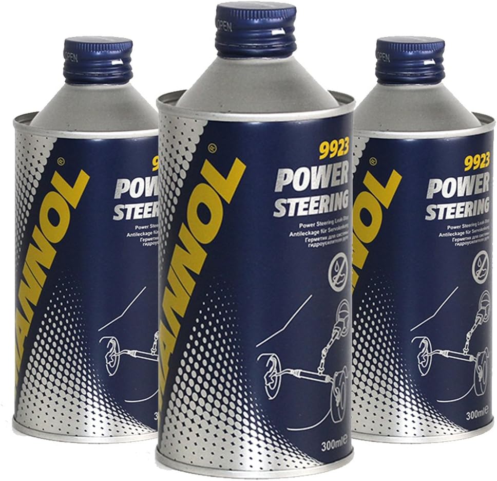 3 x 300ml Mannol 9923 Power Steering Additive Extra Leak Stop/Power