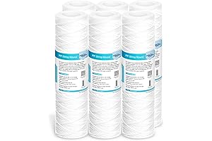 10x2.5 Micron Sediment Removal Filter - Membrane Solutions 10-Inch String Wound Whole...