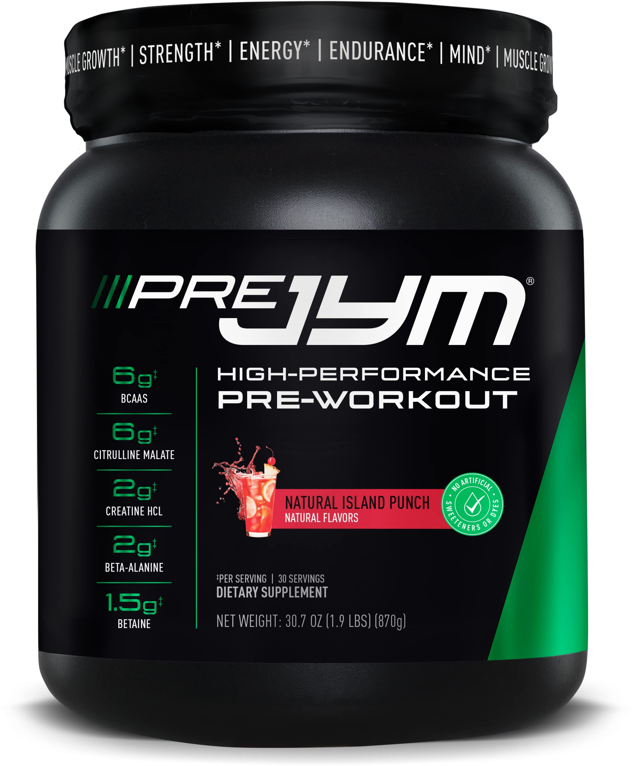 Buy Pre JYM Pre Workout Powder BCAAs, Creatine HCI, Citrulline Malate