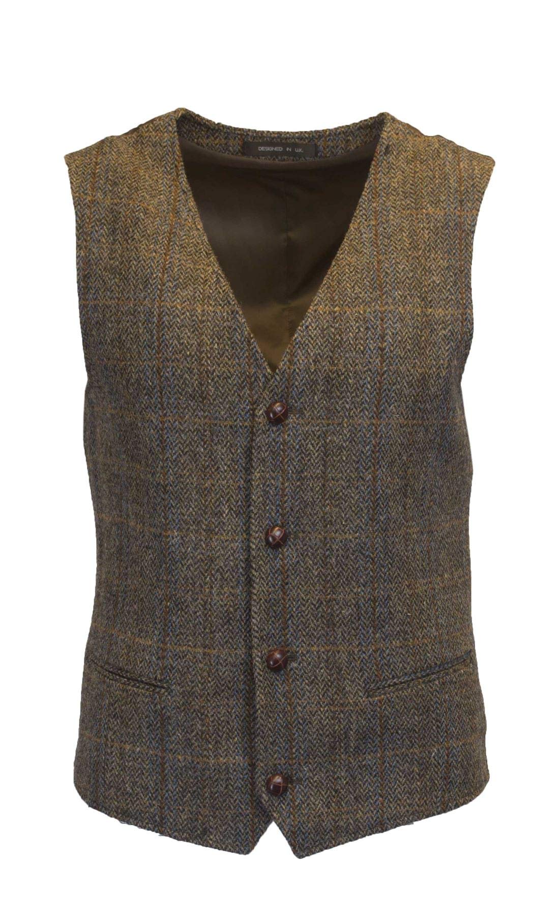 Walker & Hawkes Mens Classic Scottish Harris Tweed Herringbone