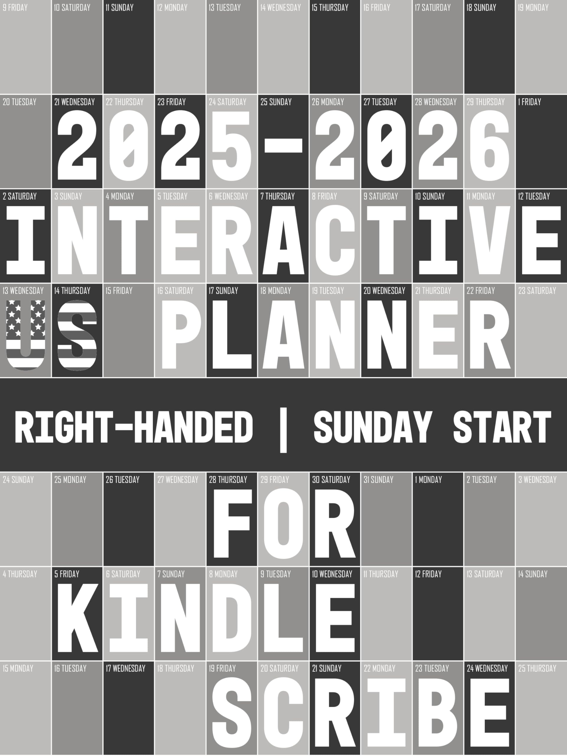 2025-2026 Interactive US Daily Planner for Kindle Scribe (Kindle Scribe Only)