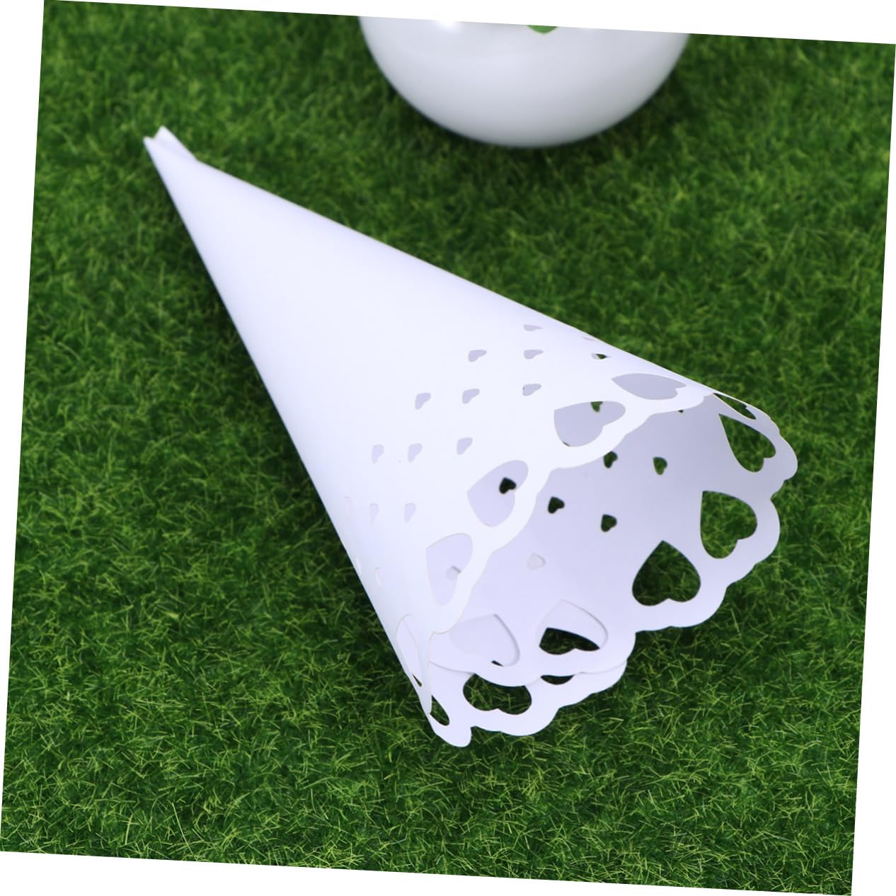 PLAFOPE 2 Sets Elegante Blumensträuße-box Mit Spitzendesign Doppelseitig Klebend Getrocknete Blumenkegel Herzmuster Konfettibehälter Hochzeitsdekoration Partyzubehör 50 Stück * 2