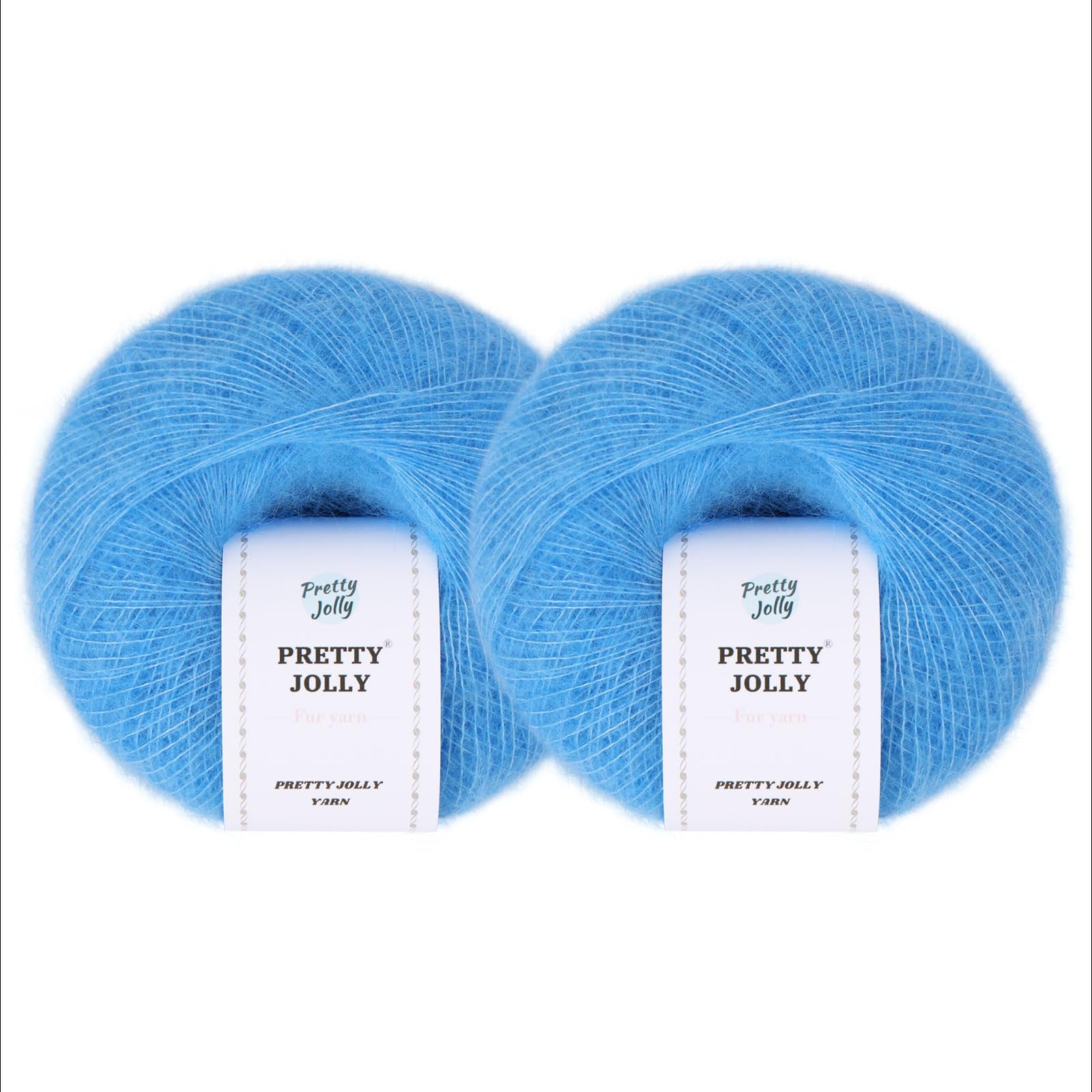 Pretty Jolly 2 Skeins Soft Mohair Yarn(Azure)