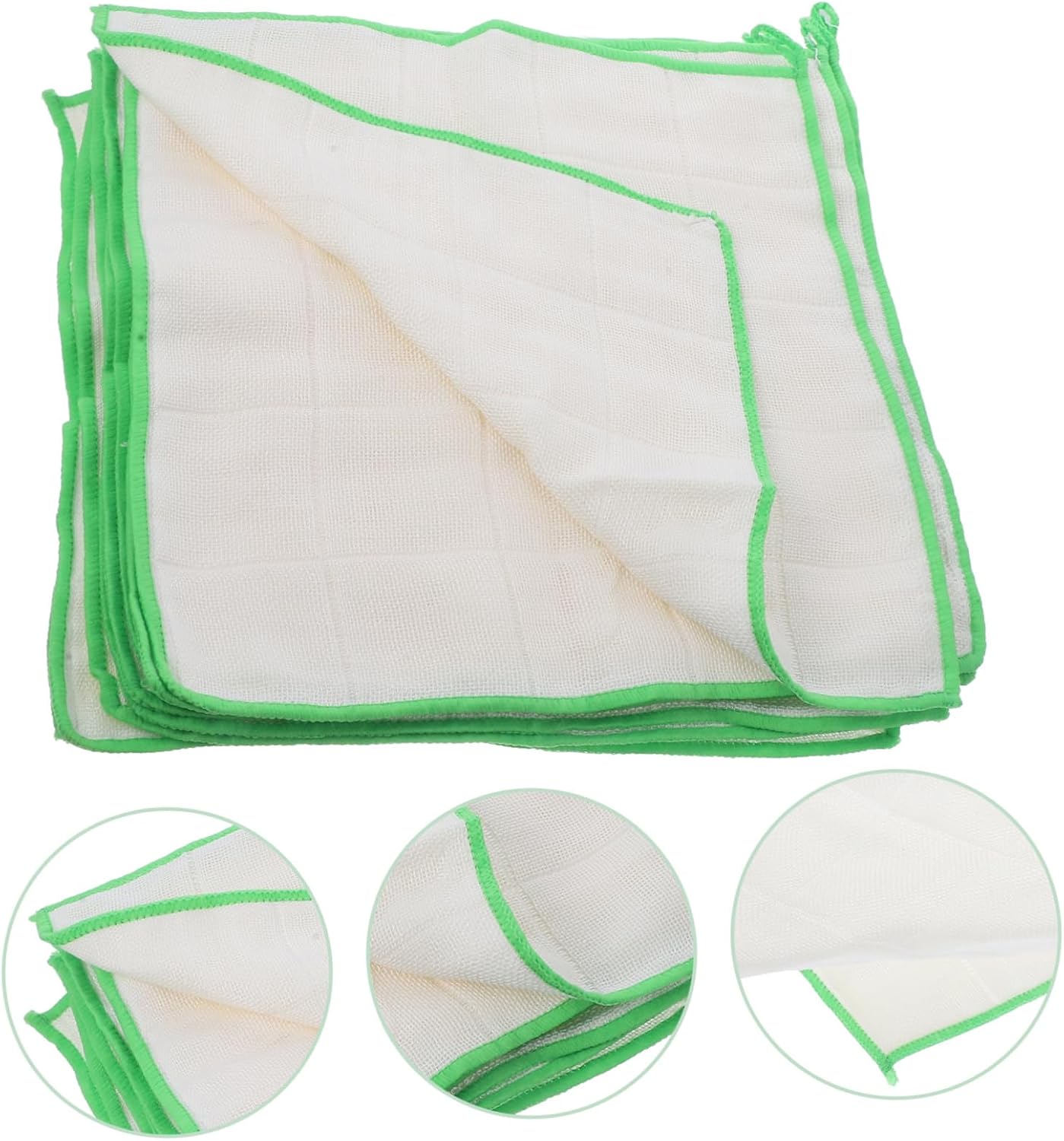 KOMBIUDA Super Absorbent Dish Towels Set 10pcs Kitchen Dishcloths Wood Fiber Cleaning Cloths Random Color