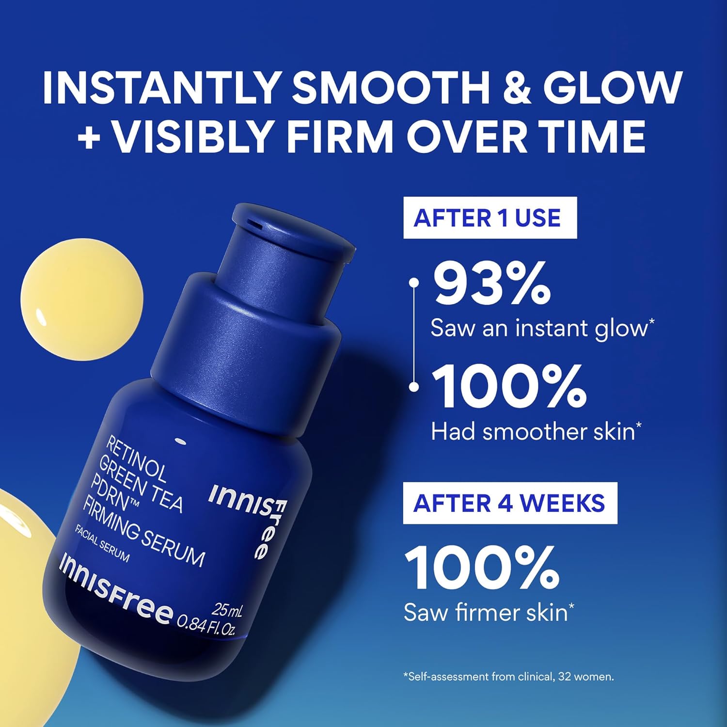 innisfree Green Tea Retinol PDRN Firming Serum - Vegan Korean Skincare for Fine Lines and Smoothing Skin Texture, Available in Gift Set - Image 3