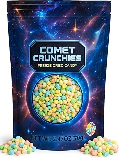 Comet Crunchies, Crunchy Freeze Dried Candies, Mini Fruit Hard Candy, 2.4 Ounces