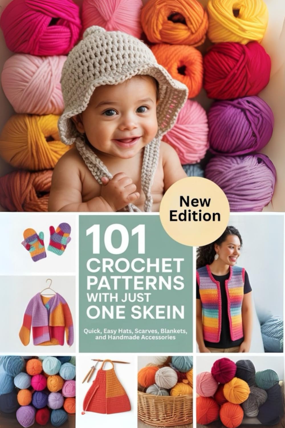 101 Crochet Patterns with Just One Skein: Quick, Easy Hats, Scarves, Blankets, and Handmade Accessories