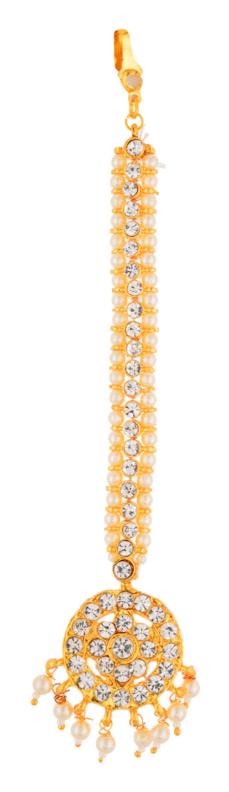 UG PRODUCTS Gold Finish Chutti- Mang Tika Gold (White Stone) for Women (331B) (B01LOXYZXY) Amazon Price History, Amazon Price Tracker