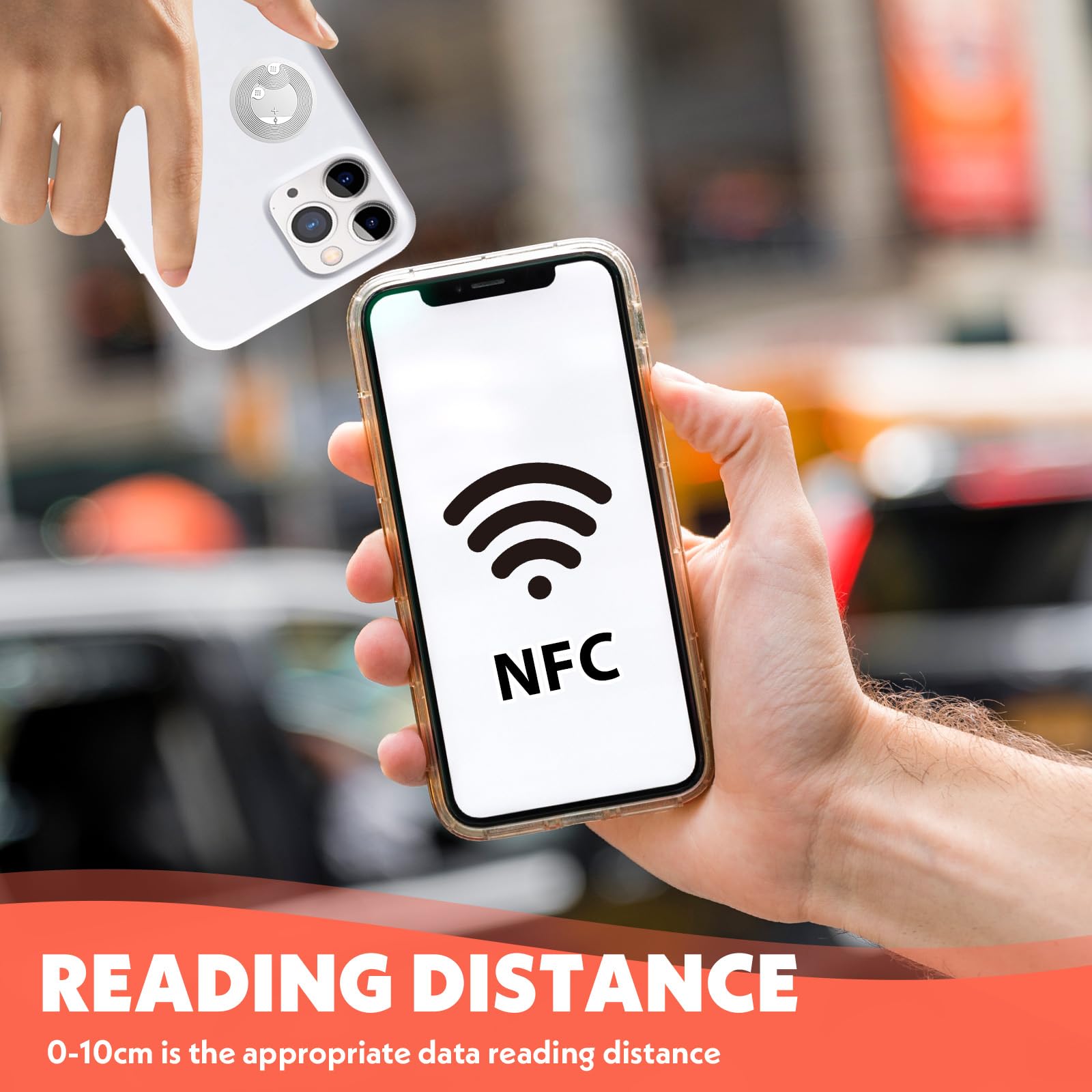 50 szt. naklejek NFC z oryginalnym chipem NTAG216 NFC naklejki samoprzylepne etykiety przezroczyste znaczniki RFID wielokrotnego zapisywania 888 bajtów pamięci odpowiednie do wszystkich urządzeń z
