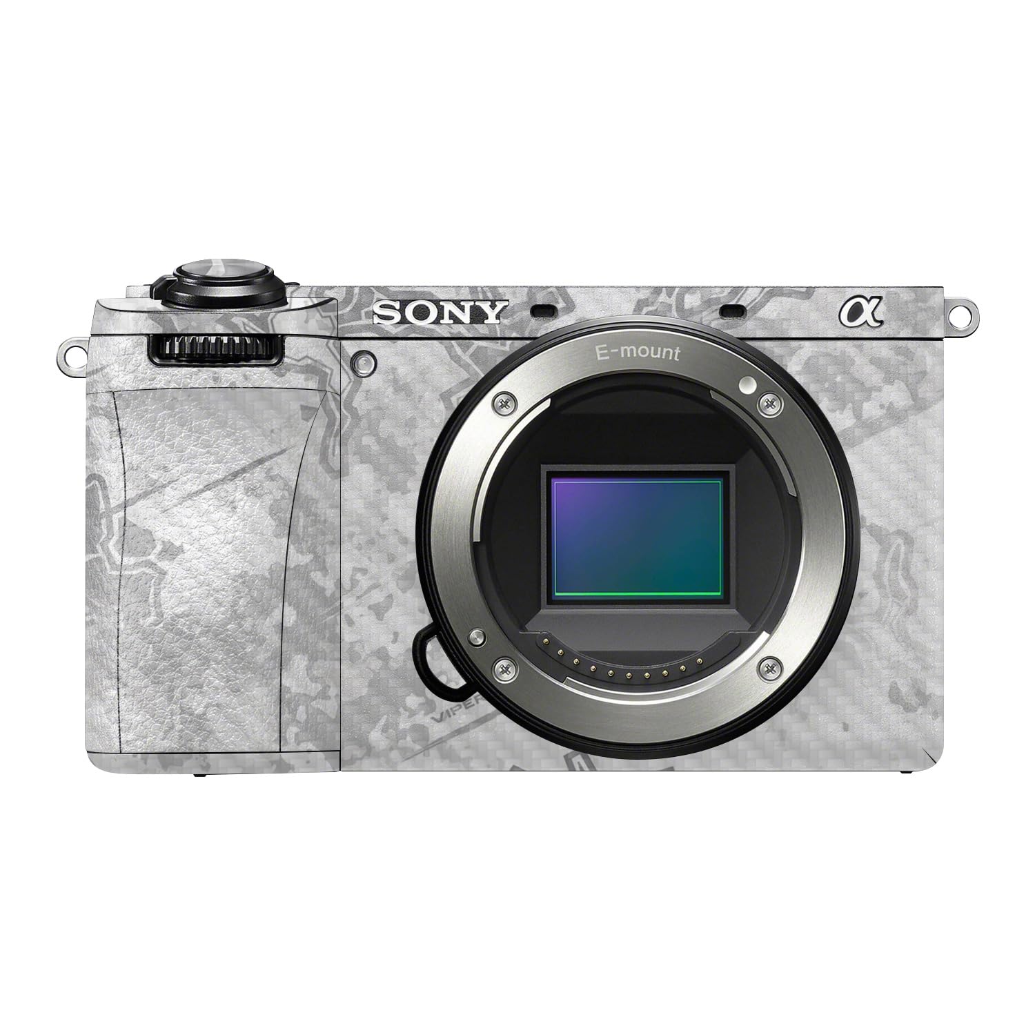 Carbon Fiber Camera Skin Compatible with Sony A6700 Mirrorless Camera (2023) - Viper Snow - Premium 3M Vinyl Protective Wrap Decal Cover - Easy to Apply | Crafted in the USA by MightySkins