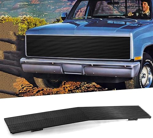 Parrilla frontal negra para Chevy GMC Pickup Suburban Blazer Jimmy Phantom Billet 1981 82 83 84 85 86 1987 Chevy GMC Pickup Suburban Blazer Jimmy