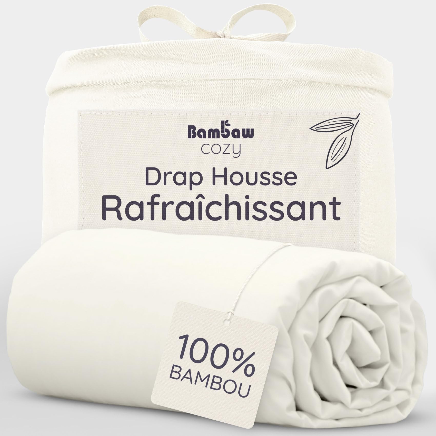 Literie rafraîchissante haut de gamme en bambou soyeux 160x200