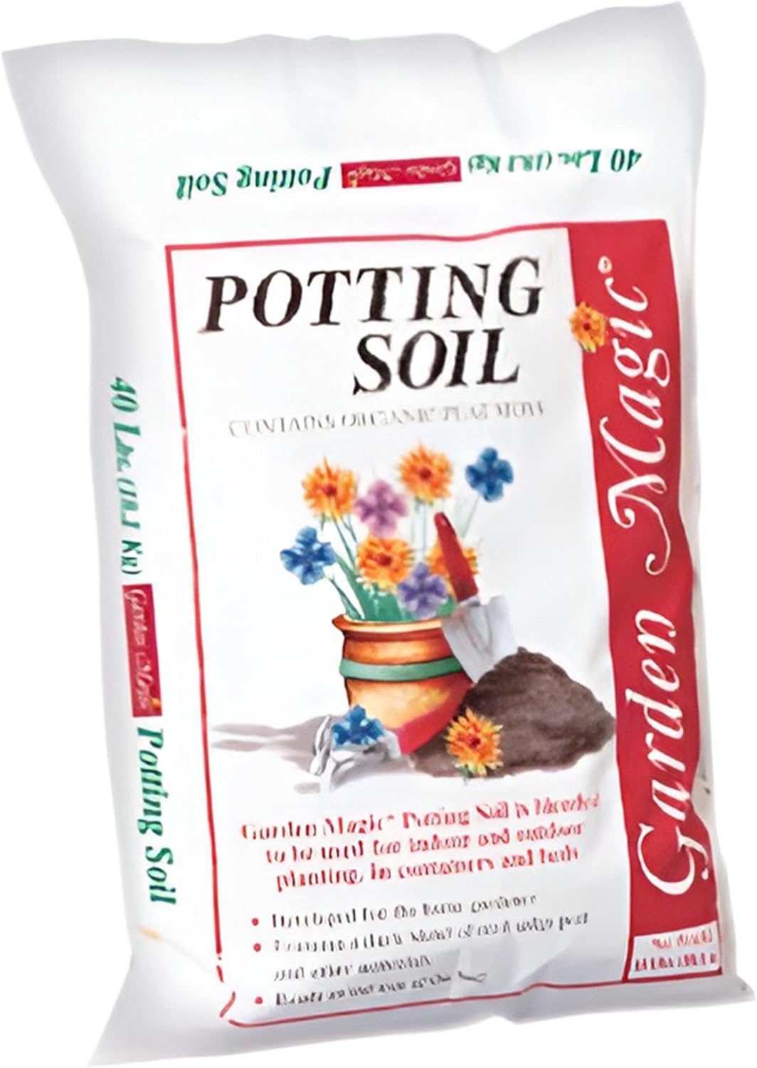 Michigan Peat 40 Pound Bag of Garden Magic General Purpose Moisture Retaining Potting Soil Mix for Indoor and Outdoor Planting 40 lbs