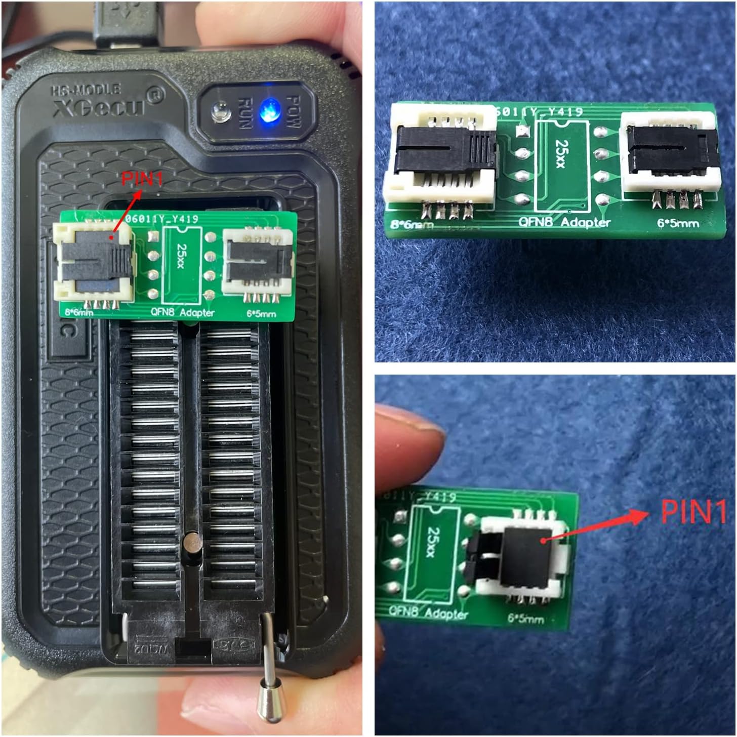 QFN8 /WSON8/MLF8/MLP8/DFN8 to DIP8 Universal Two-in-one Socket/Adapter for Both 6 * 5MM and 8 * 6MM Chips