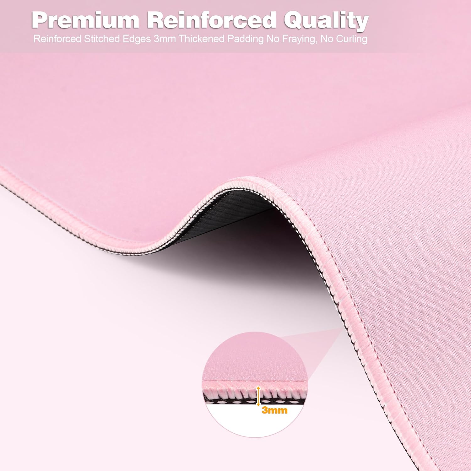 Pink Desk Mat,Large Gaming Mouse Pad 27.5x11.8In(70x30 Pink)