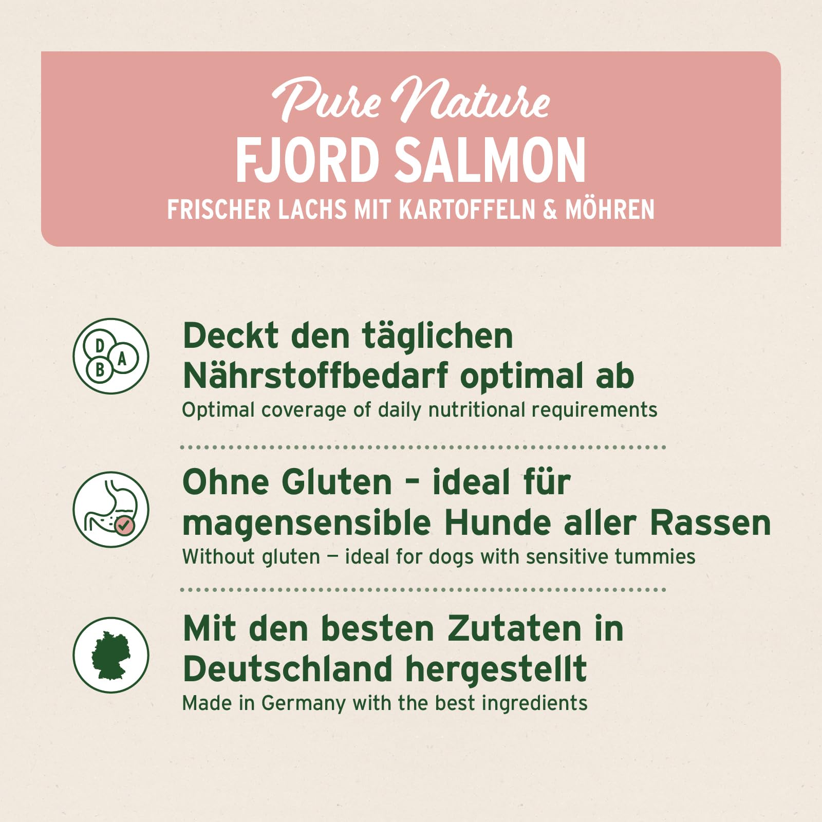 AniForte Lachs Trockenfutter für Hunde 12,5kg – Frischer Lachs mit Kartoffeln & Vitaminen, Halbfeuchtes Trockenfutter, Hundefutter trocken getreidefrei & glutenfrei für Allergiker