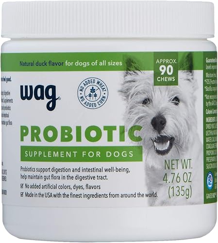 Marca Tienda Suplemento probiótico Wag masticables suaves para perros 90 o 160 unidades