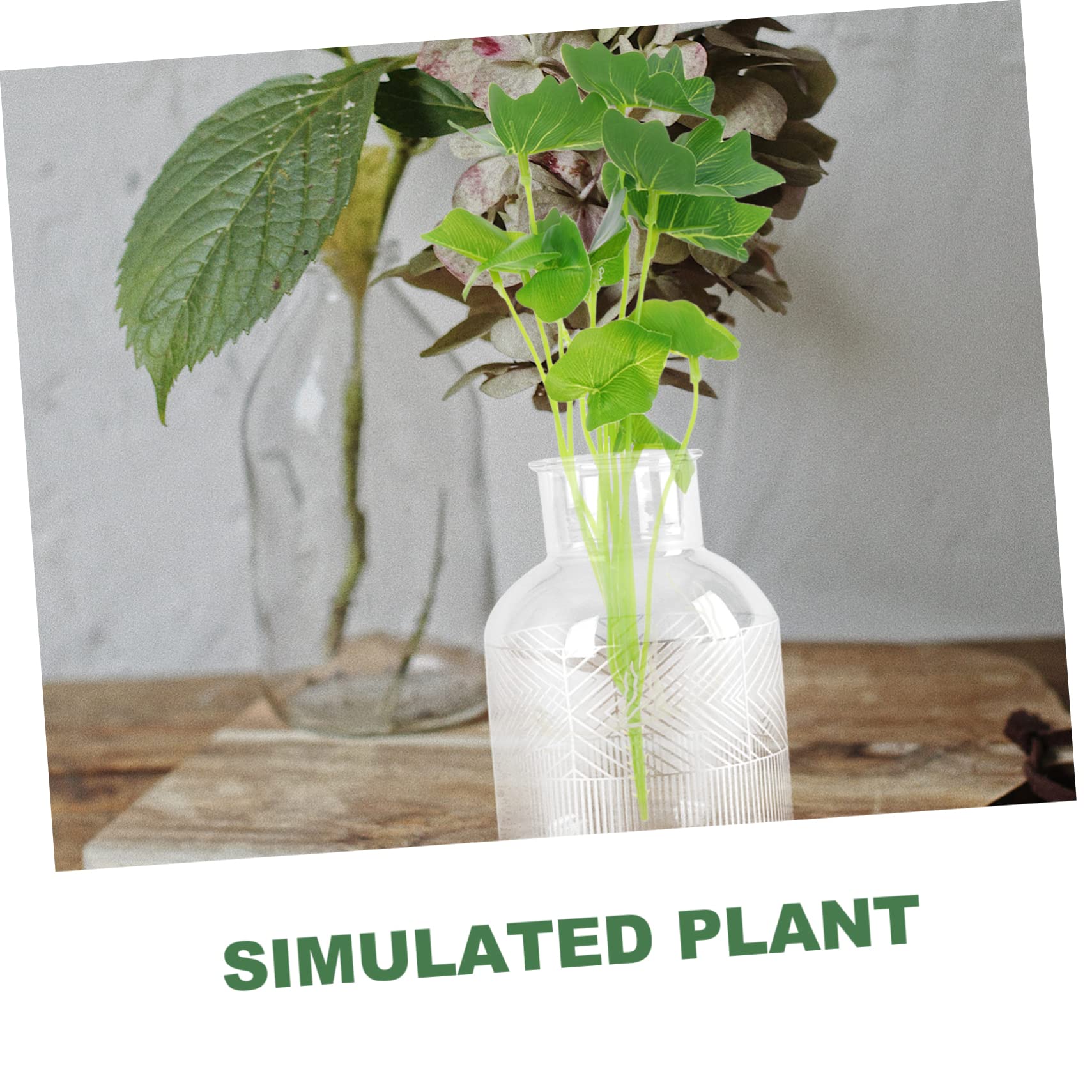 Cabilock 25 Piezas De Plantas De Imitación Decoraciones Verdes Decoración para Mesa Decoración De Mesa De Comedor Plantas Acuáticas Artificiales Adorno De Acuario Decoración De Acuario
