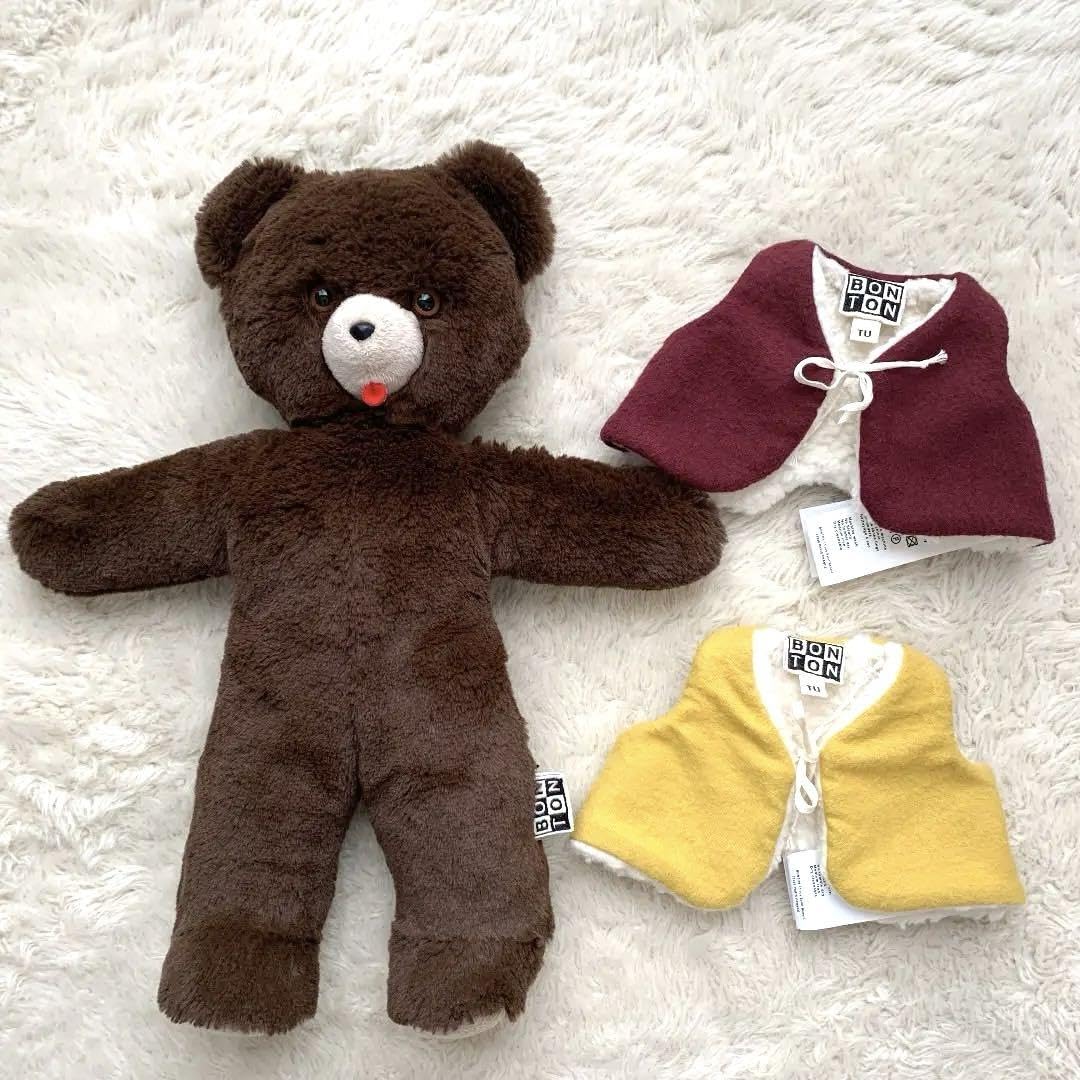 Amazon.co.jp: タグ ボントン ベア くま ぬいぐるみ & ベスト2枚セット 