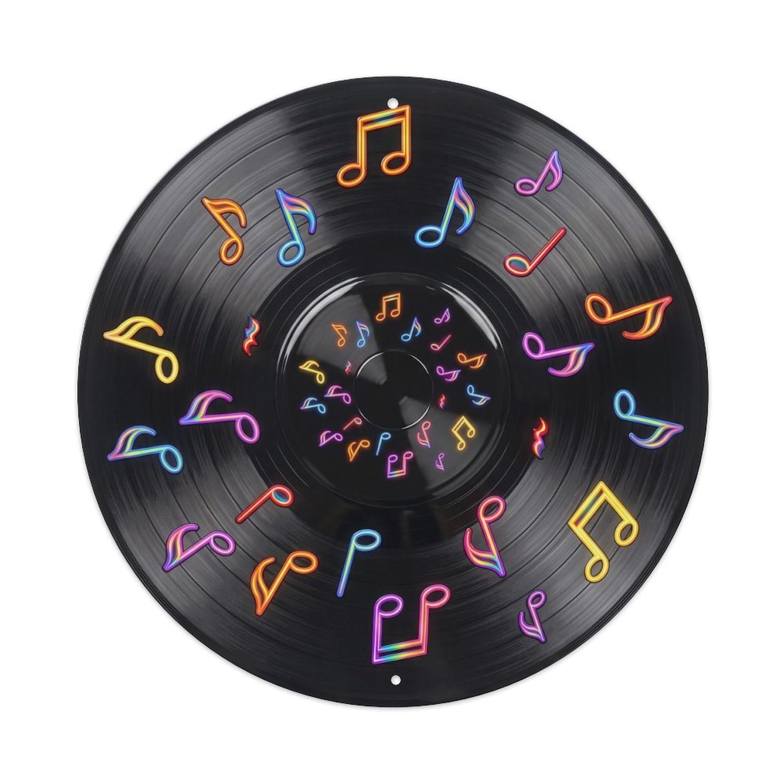 Colorful Music Vinyl Records Gloss Color Polish Metal Tin Sign