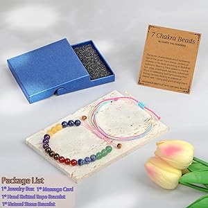 LPBeads Handmade Size Adjustable Natural Stone Bracelet