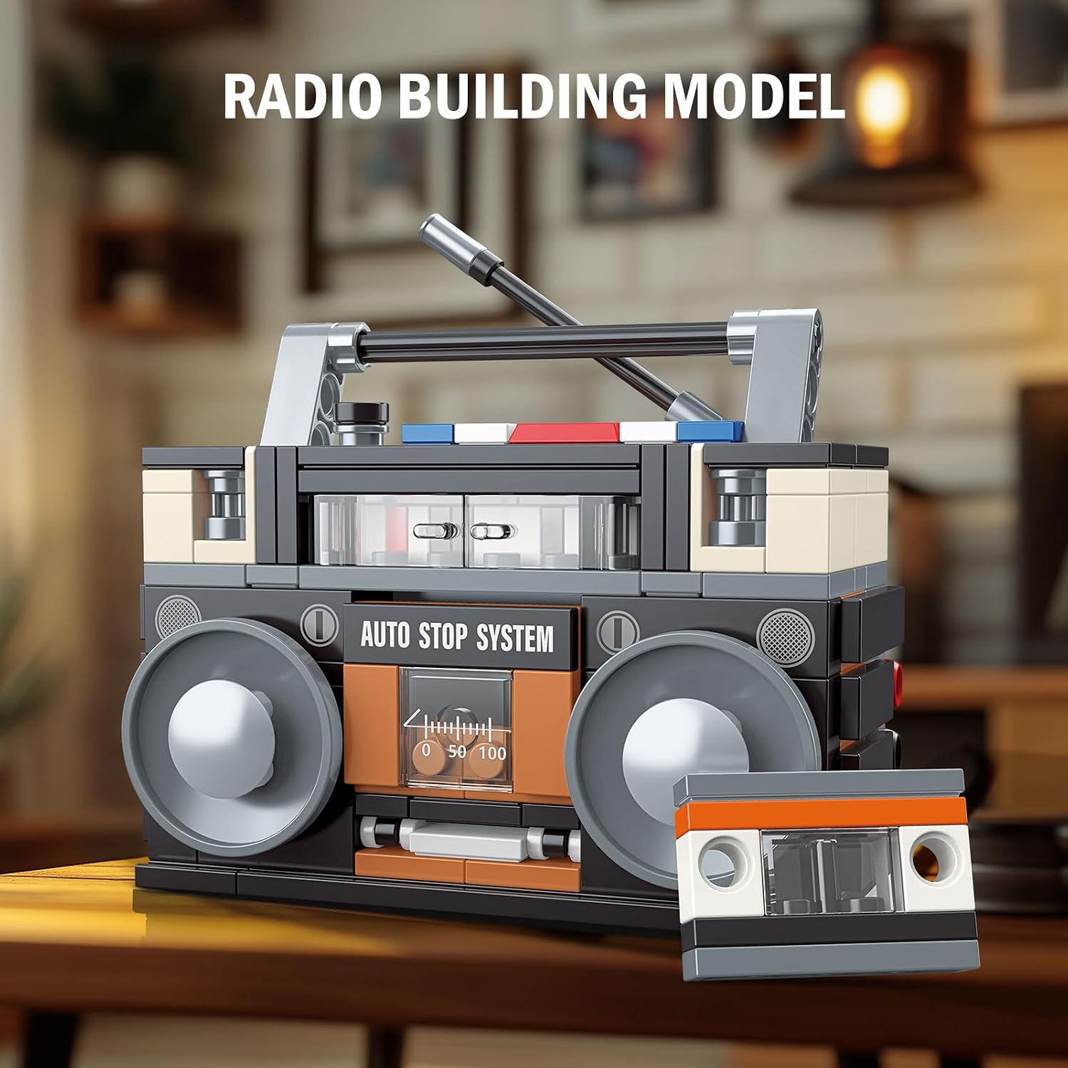 3 in 1 Vintage Model Building Set for Adults, Retro Game Console Computer Radio Collectible and Display Model Home Office Decor, Creative Birthday Gifts (552 Pieces)
