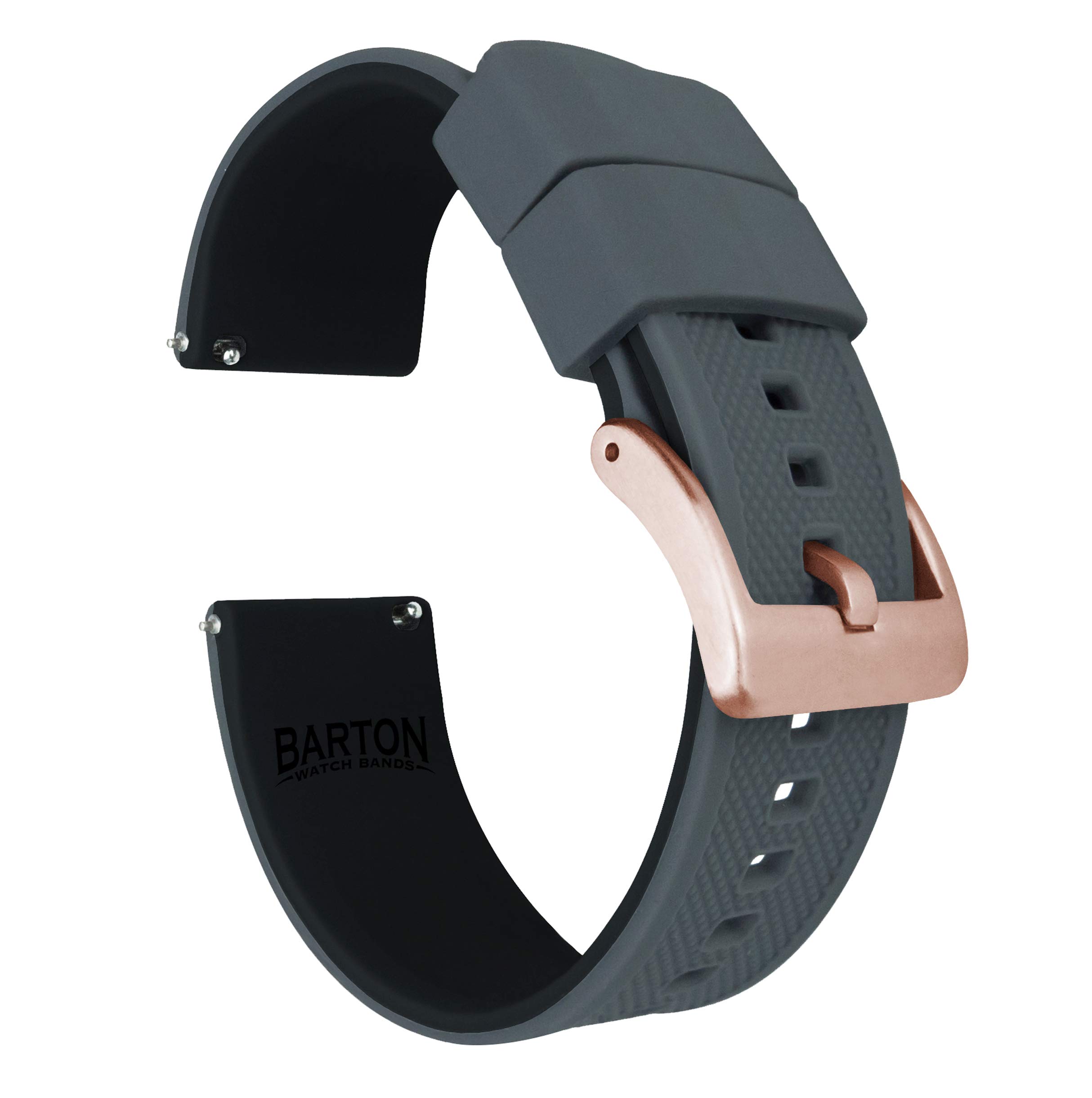 BARTON Elite Silicone Watch Bands - Gold Buckle Quick Release