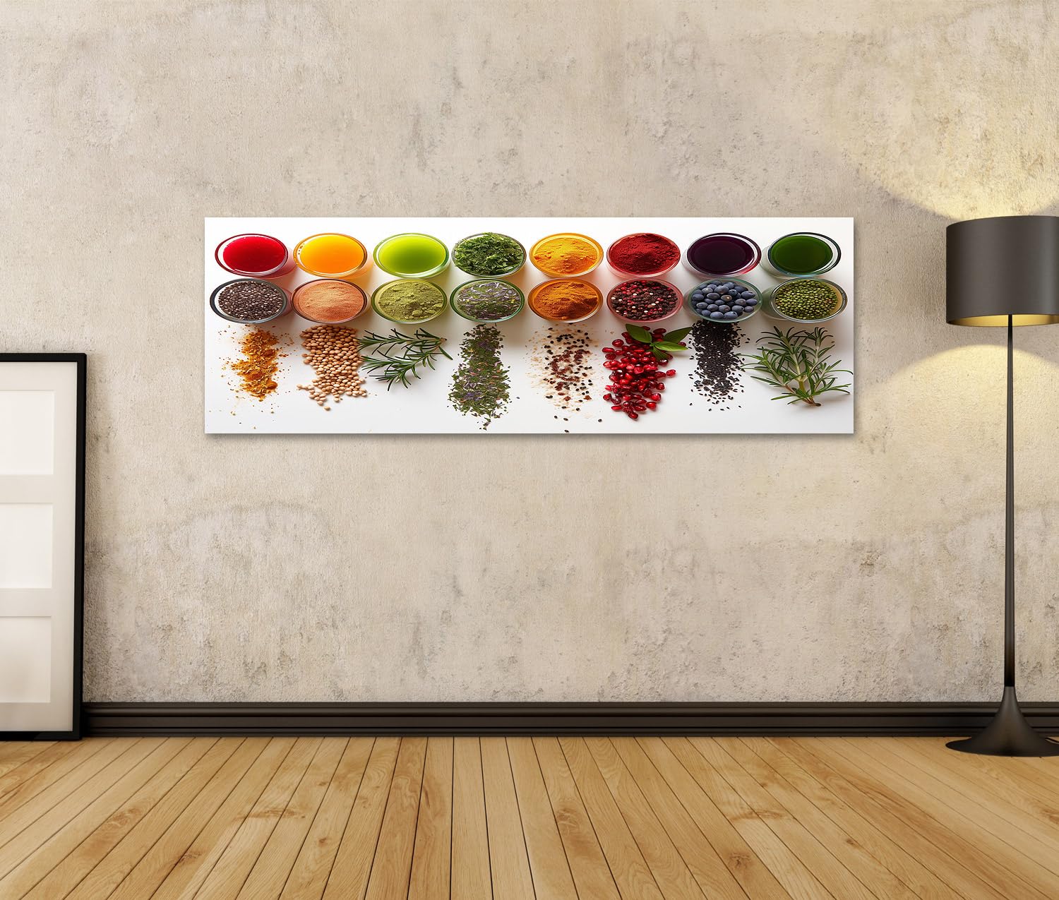 islandburner Prime Quadro su tela Raccolta colorata di spezie ed erbe per cucina chef hobby negozio di gastronomia immagini murali poster