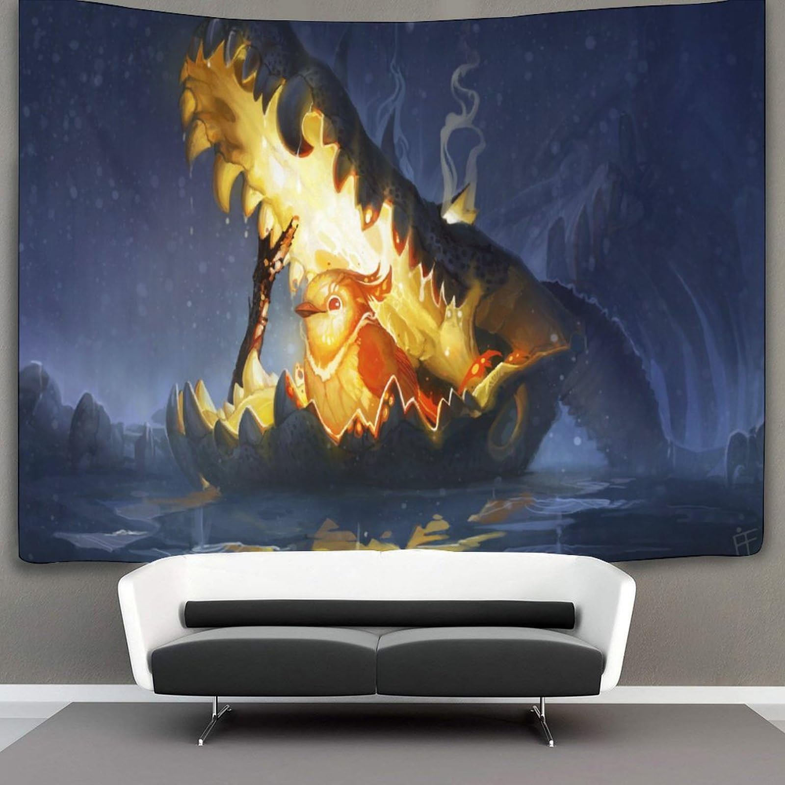 kaiyun Fantasy Firebird Tapestry Holidays Wall Hanging Bedroom Home Decor 70cmx100cm