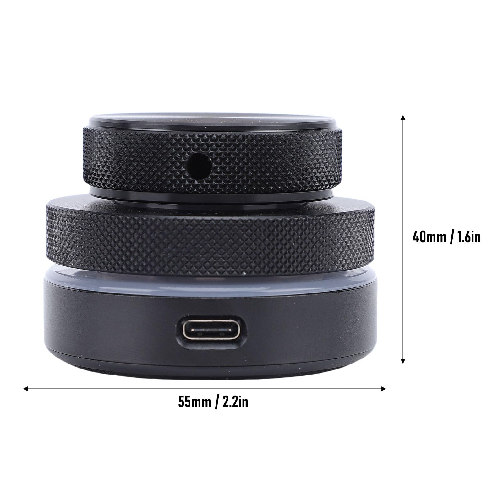 Custom-, Audio-Fernbedienungs-Lautstärkeregler, Computer-Sound-Controller mit RGB-Beleuchtung, Page-Turn-, unterstützt 2,4 g Bluetooth und Kabelverbindung, Schwarz