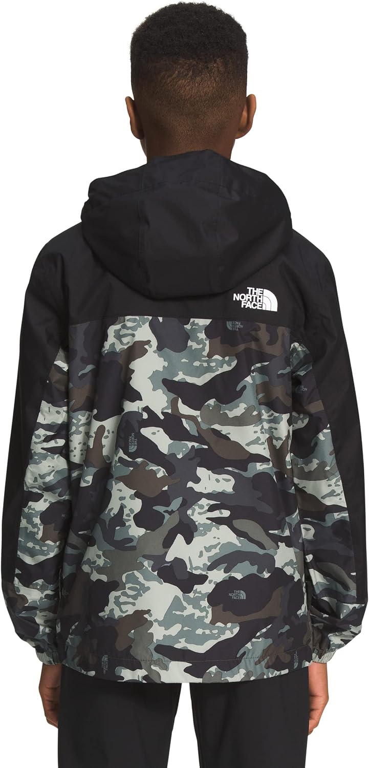 THE NORTH FACE Boys' Antora Waterproof Rain Jacket, New Taupe Green Never Stop Camo Print, X-Small